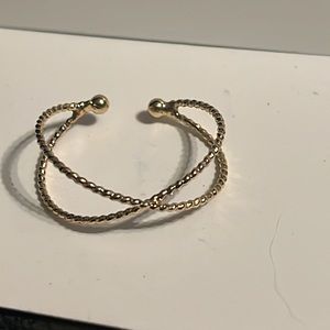 Gold thin adjustable toe ring